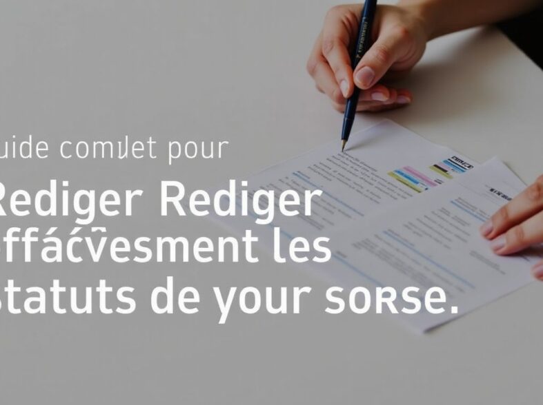 Guide complet pour rédiger efficacement les statuts de votre société